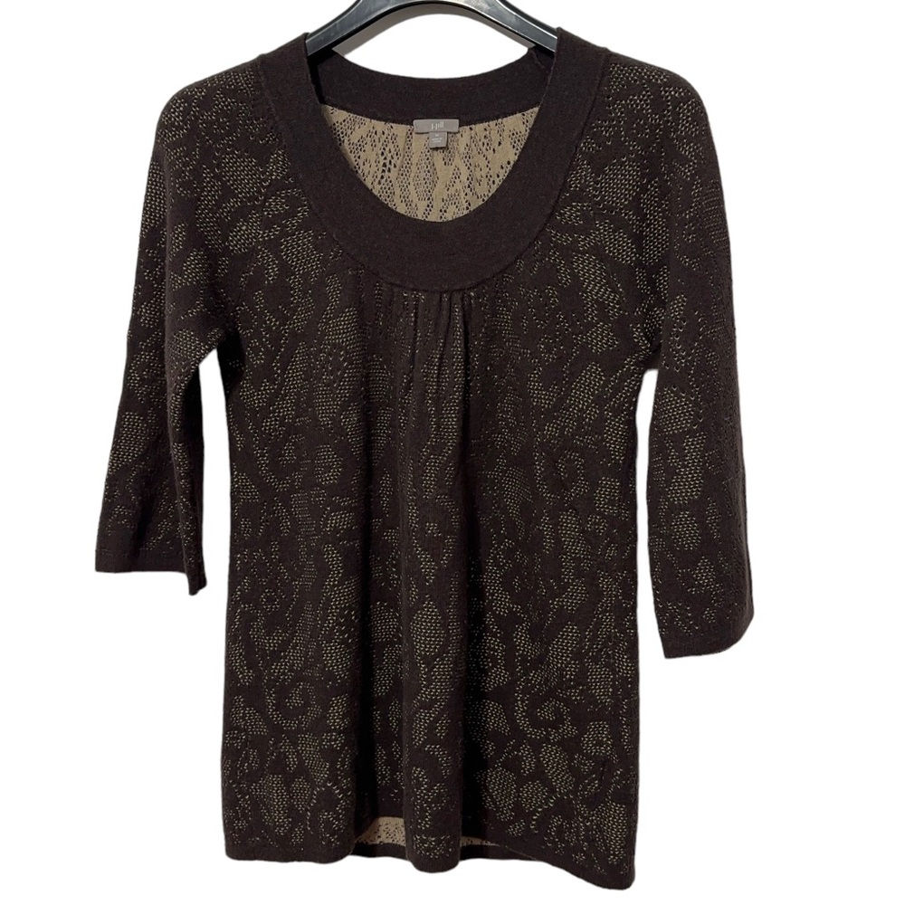 J Jill Womens Scoop Neck Raglan Sleeve Tunic Sweater